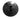 Jewel 30mm Round Faceted - Black