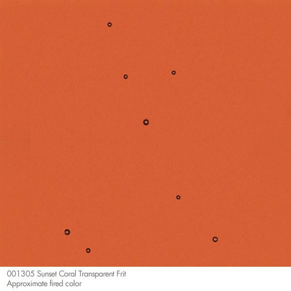 Bullseye Frit, Sunset Coral - Transparent (powder) - 4 oz