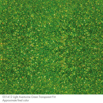 Bullseye Frit, Light Aventurine Green - Transparent (powder) - 4 oz