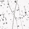 Bullseye Gray and Black Frit/White Streamers on Clear 90COE