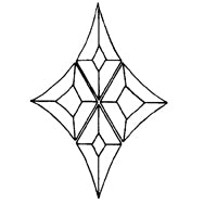 Bevel Cluster, 4-3/4" x 7", 4 pieces