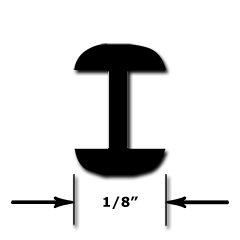 1/8'' H Round Lead - 4 ft