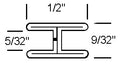 1/2'' H Flat Zinc - 6 ft