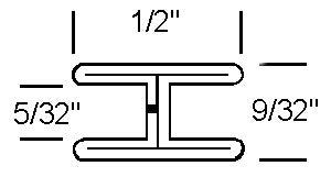 1/2'' H Flat Zinc - 6 ft