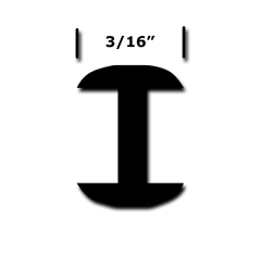 3/16'' H Round Lead - 4 ft