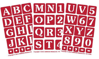 ONO Stencil Set - Alphabet One Inch - 3 Pack