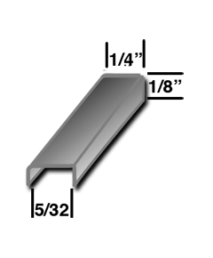1/8'' U Flat Zinc - 6 ft.