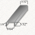 1/8'' U Flat Zinc - 4 ft.