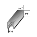 1/4" U Flat Zinc - 4 ft.