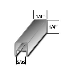 1/4" U Flat Zinc - 4 ft.