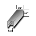 1/4" U Flat Zinc - 6 ft.