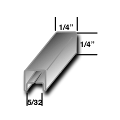 1/4" U Flat Zinc - 6 ft.