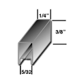 3/8'' U Flat Zinc - 4 ft.
