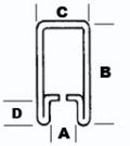 3/4'' U Flat Zinc with 5/32" Channel - 6 ft.