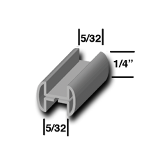1/4'' H Round Zinc - 4 ft.