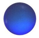 Eye Jewel 12mm Round Smooth - Dark Blue