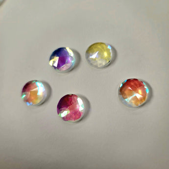 Jewel 15mm Round Faceted - Dichroic