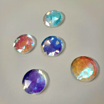 Jewel 25mm Round Faceted - Dichroic