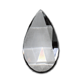Jewel 40mmx24mm Faceted Teardrop - Clear