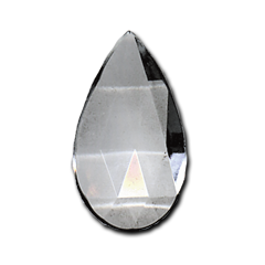 Jewel 40mmx24mm Faceted Teardrop - Clear