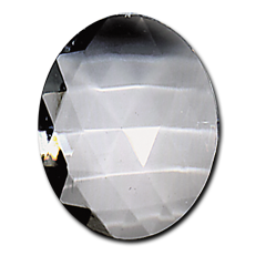 Jewel 40mmx30mm Faceted Oval - Clear