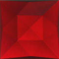 Jewel 25mm Square Faceted - Red