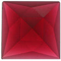 Jewel 25mm Square Faceted - Gold-Pink