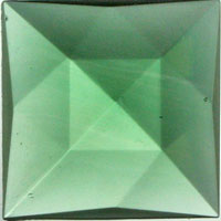 Jewel 25mm Square Faceted - Sea Green