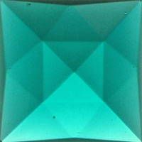 Jewel 25mm Square Faceted - Teal