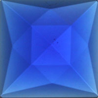 Jewel 25mm Square Faceted - Dark Blue