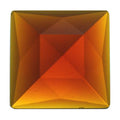 Jewel 25mm Square Faceted - Dark Amber