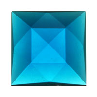 Jewel 25mm Square Faceted - Turquoise