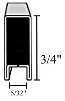 3/4'' U Flat Zinc - 4 ft