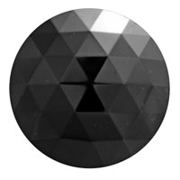 Jewel 25mm Round Faceted - Black
