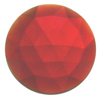 Jewel 25mm Round Faceted - Red