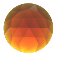 Jewel 25mm Round Faceted - Dark Amber