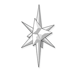 3D Beveled Star Cluster