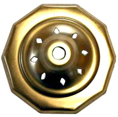 3'' Ten Sided Stamped Brass Vase Cap