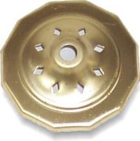 3'' Twelve Sided Stamped Brass Vase Cap