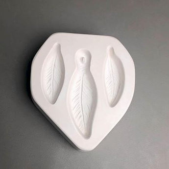 Feather Trio Frit Cast Mold - 5 x 4.5 in. by Creative Paradise