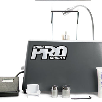 Studio Pro DELUXE Grinder w/Light, includes 1/4", 3/4" and 1" Silver Bullet Bits, foot switch an...