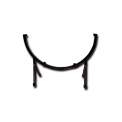 8" Round Black Metal Art Stand