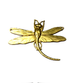 Brass Dragonfly Curved Tail w/Hole