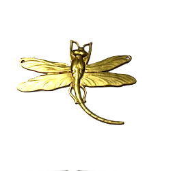 Brass Dragonfly Curved Tail w/Hole