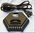 Black Scalloped Fan Base w/wiring