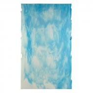 Bullseye Cream Opal/Lt Aqua Blue Fusible 90 COE