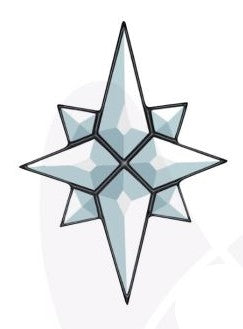Flat Star Bevel Cluster, 5" x 7", Clear