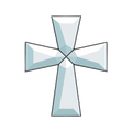 Clear Simple Cross Bevel Cluster
