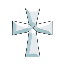 Clear Simple Cross Bevel Cluster