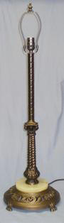 34-1/2" Rope w/Onyx Lamp Base (27" Base + 7.5" Harp)